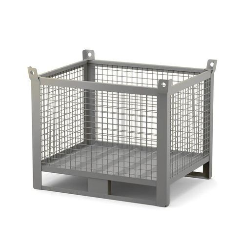 Plataforma con rejillas a medida - Contenitore in Rete Medio con Slitte - Ricomi srl - para carretilla elevadora
