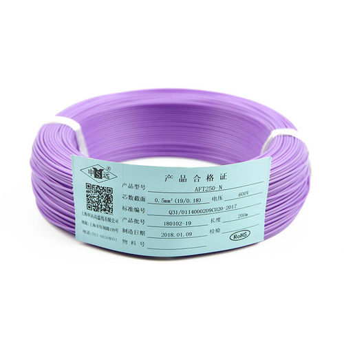 Hilo eléctrico aislado - AFR250 / AFT250 series - Shanghai Shenyuan High Temperature wire Co., Ltd - de cobre / de PTFE / flexible