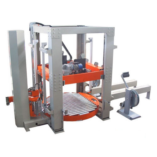 Envolvedora flejadora - AVFP2 - OFFICINA MECCANICA SESTESE S.p.A. - con plataforma giratoria / automática / para cajas de cartón