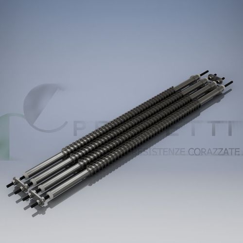 Elemento calefactor tubular - CRC PROGETTI SRL - con aletas / de acero inoxidable / de acero