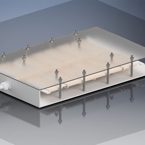 Elemento calefactor de paneles - CRC PROGETTI SRL - de PTFE / para precalientamiento de fluido / industrial