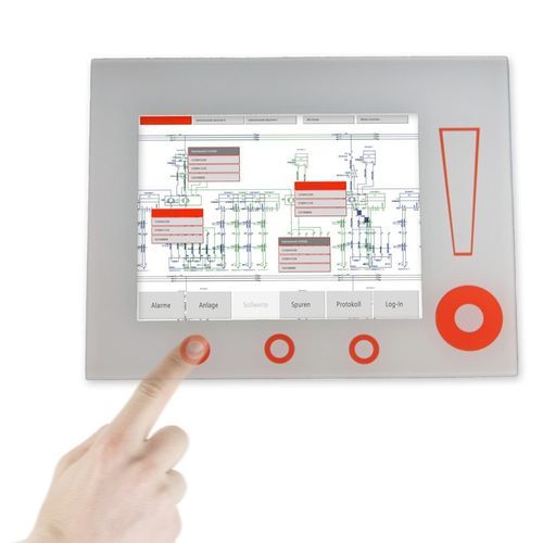 Teclado numérico de pared - Elektrosil GmbH - capacitivo / de fibra acrílica / de vidrio