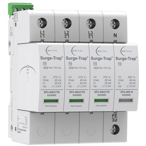 Protector de sobretensión clase IEC 2 - OSPD-1A - Orbital Lightning Protection Technologies - clase IEC 3 / 2 polos / en riel DIN