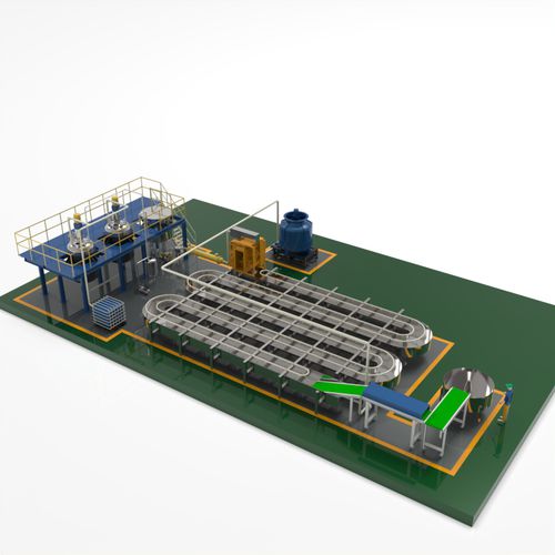 Línea de producción para cojines - HOT MELT PSA PILLOW-SHAPED PRODUCTION LINE - foshan jct machinery ltd - automática / controlada por PLC / con mezclador