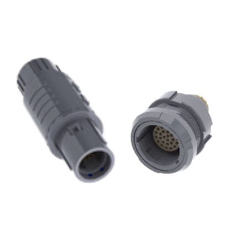Conector de datos - 2P series - JPC Connectivity - de alimentación eléctrica / circular / de extensión-retracción