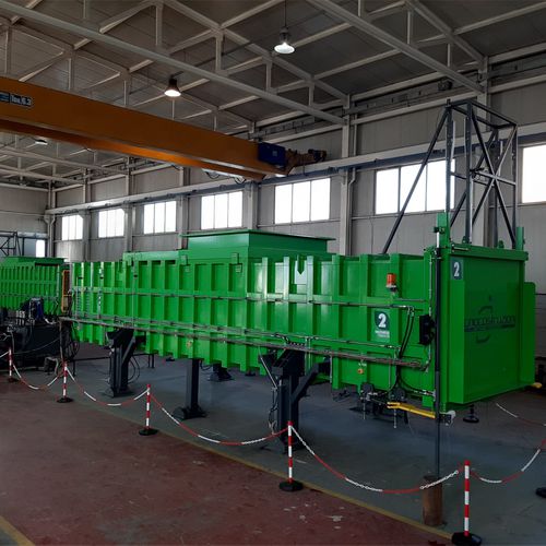 Compactador de basura mezclado - TECNO COSTRUZIONI SRL - estacionario / horizontal / de carga superior