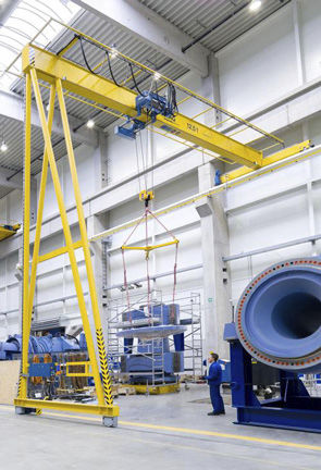 Semipórtico monorriel - Alexandria Crane Systems - en riel / eléctrico