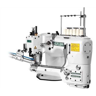 Máquina de coser de 4 agujas - SIRUBA D007R Series - H SEWING CO., LTD. - de 6 hilos / de tejidos / fija