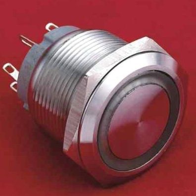 Botón pulsador sensitivo - GQ22-11WE - Coca Enterprise Co.,Ltd. - antivandalismo / con luz LED / de anillo