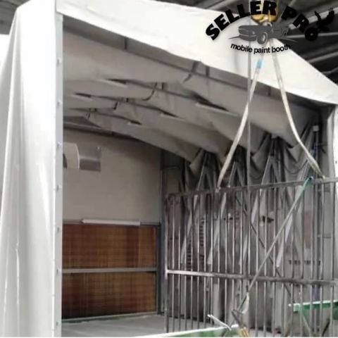 Cabina de pintura abierta - RETRA-FLEX - SELLERPRO COMPANY - para vehículos / con filtro / automática