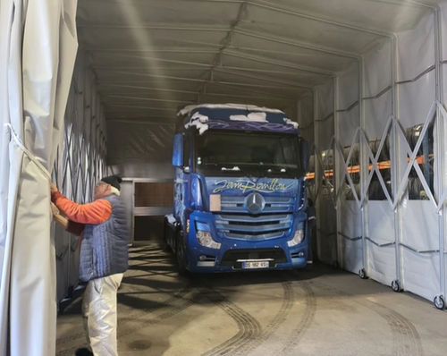 Cabina de pintura cerrada - RETRA-FLEX PL - SELLERPRO COMPANY - para vehículos pesados
