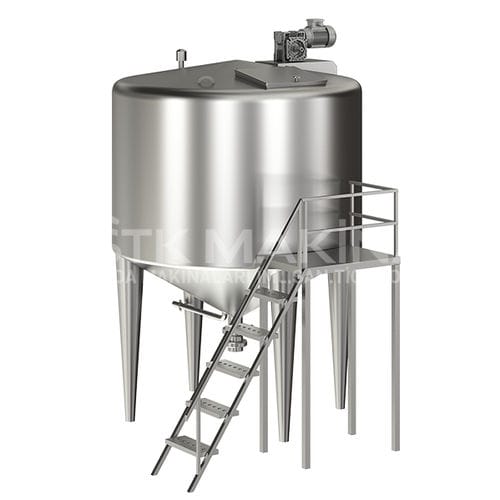 Depósito de suero de leche - STK Makina - cilíndrico / de proceso / vertical