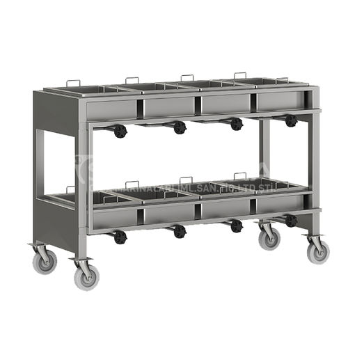 Carretilla de transporte - STK Makina - 2 niveles / para la industria agroalimentaria