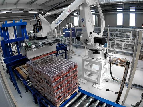 Paletizador robotizado - TES STM GROUP - de latas / de manipulación