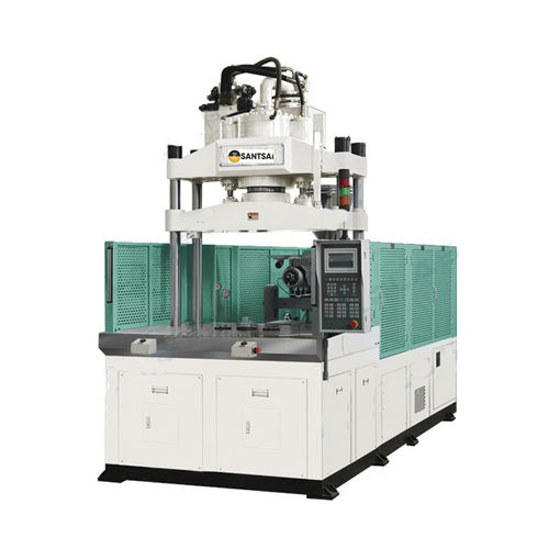 Máquina de inyección vertical - DV series - SANTSAI MACHINERY - hidráulica / para silicona / con mesa rotativa