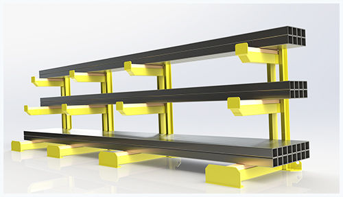 Sistema de estanterías para depósito de almacenamiento - Shenzhen Liwumei Industrial Equipment Co.,Ltd. - para carga alargada / para tuberías / de acero
