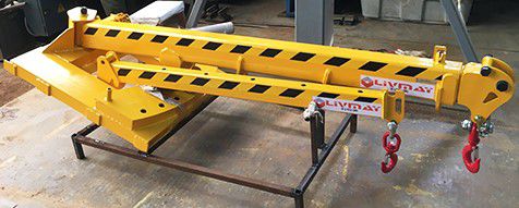 Grúa pluma para carretilla elevadora - Shenzhen Liwumei Industrial Equipment Co.,Ltd. - de elevación / telescópica / giratoria