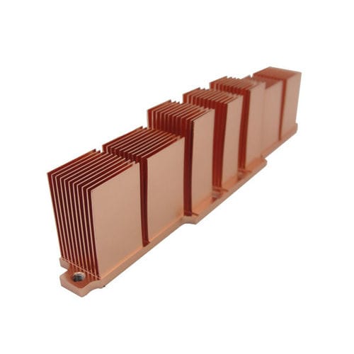 Disipador térmico de cobre - A1562 - Awind heat sink - fresado y taladrado por CNC