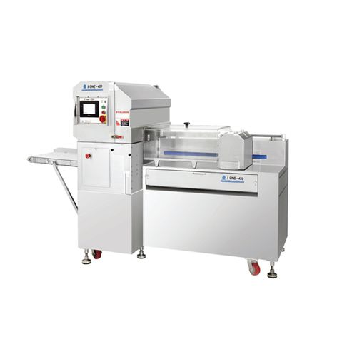 Cortadora de carne - I ONE - 420 - IRE-KOREA - para productos congelados / automática / guillotina