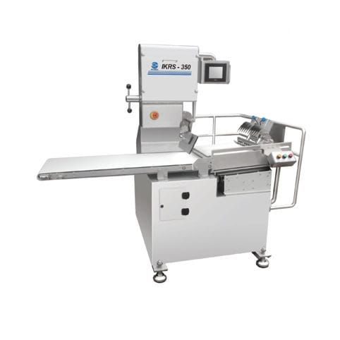 Cortadora de carne de cerdo - IKRS - 350 - IRE-KOREA - para productos congelados / automática / de pie