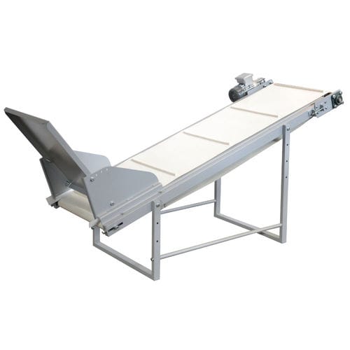 Transportador de banda - OT-1 - PACKING TECHNOLOGIES LLC - inclinado / de descarga / anchas
