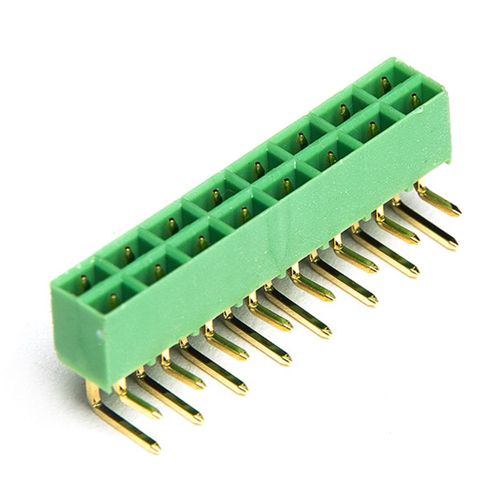 Regleta de contacto macho - F80-1-3.81 - Dongguanshi Welink Electronic Technology Co.,Ltd - de dos hileras / en ángulo recto / 3.81 mm (0.150")