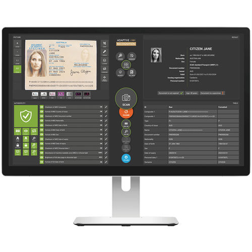 Software para verificación del documento de identidad - VIZ - Adaptive Recognition - industrial / OCR