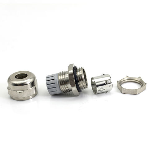 Prensaestopas con blindaje CEM - JX-E.M series - YUEQING JIXIANG CONNECTOR CO., LTD - de latón niquelado / de latón / IP68