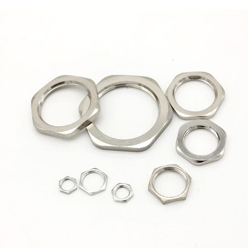 Contratuerca de latón niquelado - JX-M-ML series - YUEQING JIXIANG CONNECTOR CO., LTD - hexagonal / roscada / para racor