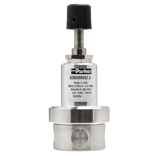 Regulador de presión para gas - 8286 - Parker Precision fluidics Division - para aire / de diafragma / de cartucho