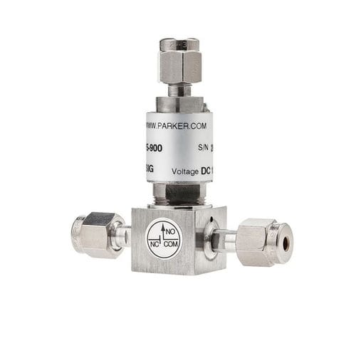 Electroválvula de 2 vías - 099-0 series - Parker Precision fluidics Division - NC / para gas / compacta