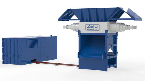 Destrozador de 2 ejes - Blue Devil GF4000 - ZATO srl Unipersonale - de metal / de neumáticos / residuos sólidos a granel