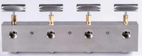 Manifold multivía - Precision High Pressure - de acero inoxidable / para electroválvula / roscado
