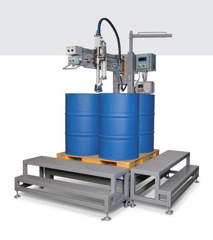 Máquina de llenado de barriles - CFM-Four Drum - CAS - para líquido / ponderal / portátil