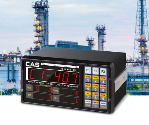 Indicador controlador de pesaje digital - CI-400A series - CAS - para montaje sobre panel / para máquinas de llenado