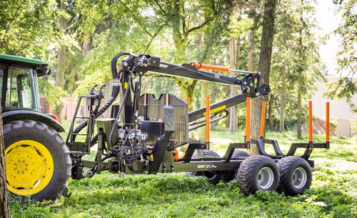 Remolque para madera - BMF 12T2 Pro - BMF - en tándem / de acoplamiento / forestal