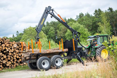 Remolque para madera - BMF 14T2 Pro - BMF - en tándem / de acoplamiento / forestal