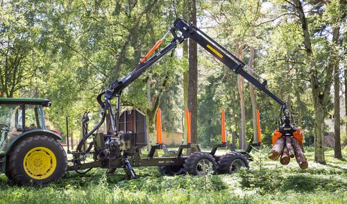 Remolque para madera - BMF 17T2 Pro - BMF - en tándem / de acoplamiento / forestal