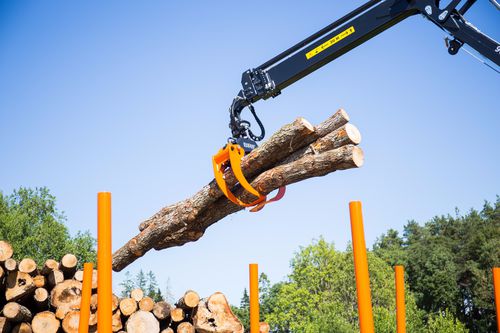Grúa montada en remolque - BMF 905 - BMF - de mástil / forestal / de elevación