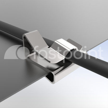 Clip de cables - 158MD90 series - Fastpoint Srl - de acero inoxidable / de fijación / en U