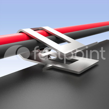 Clip de cables - 1585MD90 series - Fastpoint Srl - de acero inoxidable / de fijación / en U