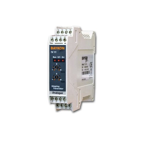 Transmisor de peso analógico - Baykon TX11 - AWM Ltd - en riel DIN