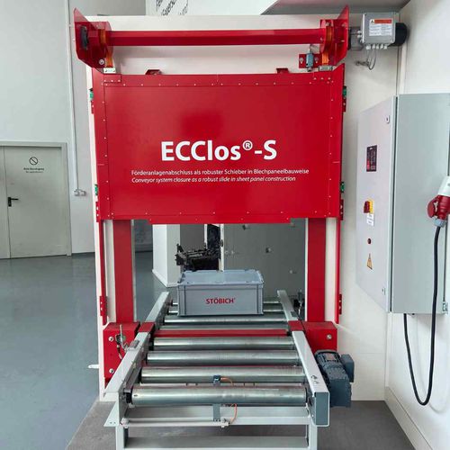 Puerta corredera vertical - ECClos®-S - STOBICH FRANCE - de metal / de cinta transportadora / cortafuegos