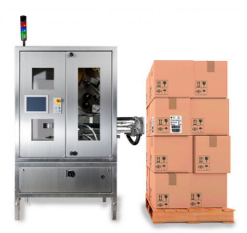 Etiquetadora automática - Logomatic 850 One stop - LOGOPAK FRANCE - para palés / para aplicación en el lateral del producto / compacta