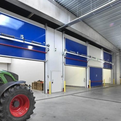 Puerta corredera vertical - KH-1010 (V) - Salco Industrial Doors - de aluminio / de aluminio anodizado / de caucho