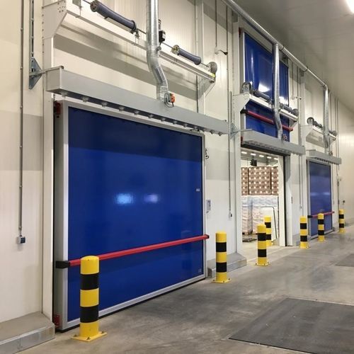 Puerta corredera vertical - VH-1414 (V) - Salco Industrial Doors - de aluminio / de aluminio anodizado / de caucho