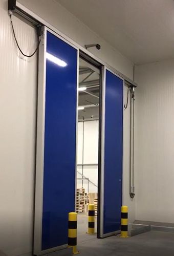 Puerta corredera - VH-1414 - Salco Industrial Doors - de aluminio anodizado / de caucho / de fibra de vidrio