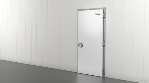 Puerta con bisagra - KD-1810 - Salco Industrial Doors - de aluminio / para interior / para cámara frigorífica