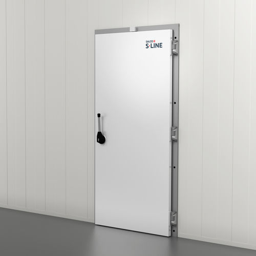Puerta con bisagra - VD-1815 - Salco Industrial Doors - de aluminio / de caucho / para interior