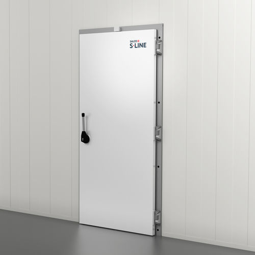 Puerta con bisagra - VD-1810 - Salco Industrial Doors - de aluminio / de caucho / para interior
